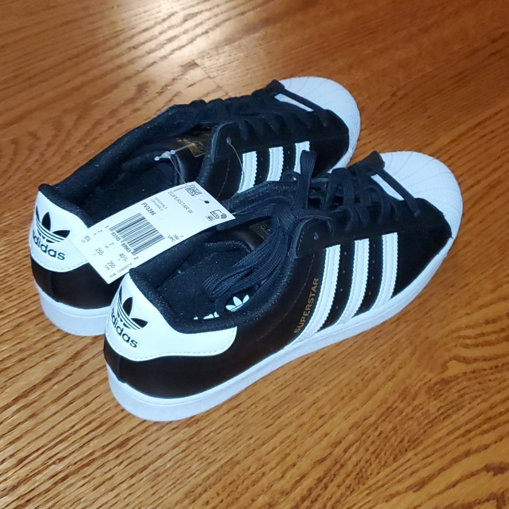 BRAND NEWAdidas Black Superstar Sneakers for Women